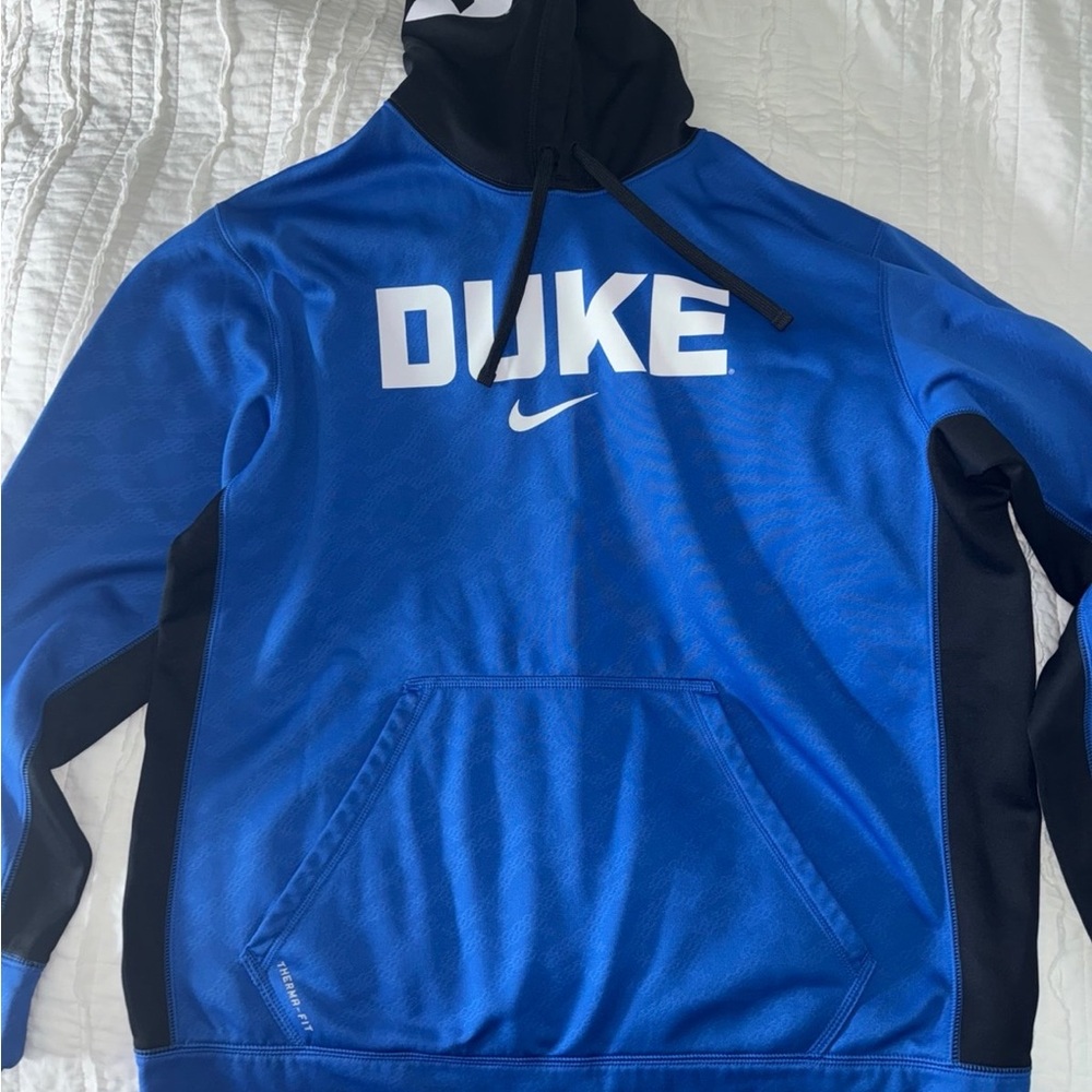 Nike Blue and Black Duke Hoodie